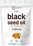 Black Seed Oil With Vitamin D3 1000 Iu, 240 Softgels 2,000 Mg P. Fixed Price $36.99.