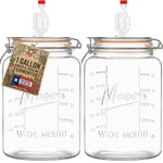 Kitchentoolz 2-PACK 1-GALLON Mason Glass Fermenting Jars With Airlock Lids ̵. Fixed Price $69.79.