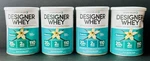 4X Designer Whey, Natural 100% Protein Powder, French Vanilla, Bb: 12/2026+. Fixed Price $85.95.