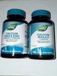 Natures Way, Calcium Mag & D Complex 100 Capsules Each 200 Total Exp 9/27. Fixed Price $14.89.