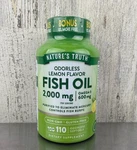 Natures Truth Fish Oil 2000 Mg Odorless Lemon Flavor - 110 Softgels. Fixed Price $23.74.