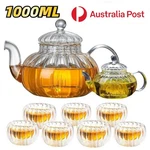 5PCS Glass Set 1L Teapot Cup Chinese Kung Infuser Water Kettle Au. Fixed Price $35.63.