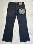 True Religion Joey Jeans 36X34 Tiger Hunter Pocket Raw Denim Vtg. Fixed Price $279.99.