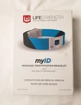 Myid Lifestrength Personal Identification Medical Bracelet Wristband Adjustable. Fixed Price $19.99.