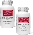 Ecological Formulas 600 Mg Monolaurin - Two Individually 90 Count (pack Of 2). Fixed Price $69.99.