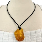 Baltic Amber Necklace Chunky Raw Shape Polished. Fixed Price $48.00.