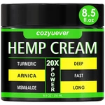 Cozyuever 8.5 Hemp Cream With Arnica, Menthol, Aloe, Emu Oil, Turmeric. Fixed Price $44.73.