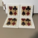 New Thirstystone Ambiance Poker Drink Coasters Set Of 4 Bar Man Cave. Fixed Price $19.95.