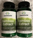 120 Veg Caps Swanson Bamboo Extract 70% Organic Natural Silica Skin Nail Health. Fixed Price $20.75.
