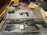 Adaptive Armament BRM4 Replica W/lancer Tactical Red/green Dot Sight.. Fixed Price $325.00.