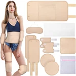 Dansib 11 Pcs Castor Oil Pack Wrap Set, Flannel Reusable Small, Skin Color. Fixed Price $36.03.