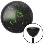 Green Concentrated Black Retro Metal Flake Knob W/ M16X1.5 Insert Shifter. Fixed Price $89.95.