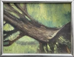 Naturalist Landscape With Umgest Rztem Tree Dyrehaven Denmark Oil Painting. Fixed Price $124.15.