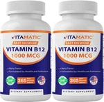 (2 Pack) Vitamatic Vitamin B12 1000 Mcg Fast Dissolve 365 Tablets-berry Flavor. Fixed Price $18.99.