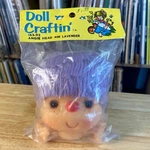 80S Doll Craftin' 4" Angie Head Lavender Purple Hair New Sealed 163-92. Fixed Price $12.00.