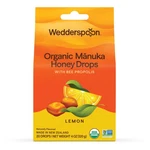 Wedderspoon Organic Manuka Honey Drops, Lemon & Bee Propolis, 20 Count Usda.... Fixed Price $17.52.