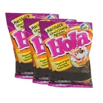 3 Pack Hola Sweet & Sour Flavored Salted Plum(saladito Agridulce Net Wt 10-OZ. Fixed Price $12.99.