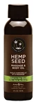 Hemp Seed Massage And Body Oil - Naked In The Woods 2 Fl. Oz/ 60ML. Fixed Price $13.68.