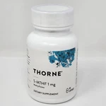 Thorne 5-MTHF Mg Methylfolate Supplement, 60 Capsules Exp 10/2027. Fixed Price $25.99.