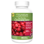 Trunature Cranberry 650 Mg 140 Vegetarian Capsules Urinary Tract Support. Fixed Price $39.99.