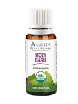 Amrita Aromatherapy: Organic Holy Basil (tulsi) 0.34 Fl Oz (pack Of 1). Fixed Price $21.99.