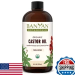 Banyan Botanicals Organic Castor Oil - Pure, Refined Face & Hair 16OZ. Fixed Price $83.18.
