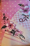 Novatex Minky Blanket 84" 62" Pink Flowers Mexico. Fixed Price $245.00.