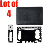 4PC 46 1 Multitool Wallet Credit Card Sized Pocket Indoors Outdoors Survival. Fixed Price $12.99.