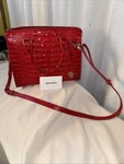 Brahmin Anywhere Convertable Handbag/tote Carnation Melbourne Beautiful Red. Fixed Price $150.00.