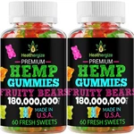 2PACK Hemp Gummies Premium Gummy Bears-for Sleep, Calm, Relax, Muscles, Inf. Fixed Price $23.96.