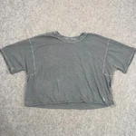 Free People Fp Movement Charcoal Gray Inspire Cropped Tee Women's Size Medium. Fixed Price $19.99.
