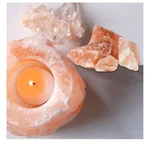 100% Himalayan Salt Natural Crystal Rock Tea Light Candle Holder. Fixed Price $14.00.