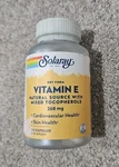 Solaray Dry Vitamin E-400 Iu *larger 100 Capsules Exp 9/27 Sealed New. Fixed Price $24.95.