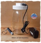 Colloidal Silver Generator 99.99% Simple Health Products Mason Jar Kit Wide,wht. Fixed Price $72.99.