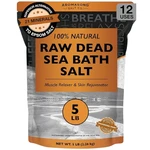 Aromasong Raw Dead Sea Bath Salt 5LB Pure Natural Mineral Soak Bulk Pack. Fixed Price $20.45.