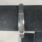Black Silicone & Stainless Steel Irenew Bracelet Healing Energy Wellness Age. Fixed Price $7.95.