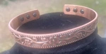 Magenergy Copper Bracelet For Women Etched Floral Flower Magnetic Therapy. Fixed Price $11.69.