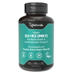 Naturalis Vegan Vitamin D3+K2 From Algae 5000 Iu 60 Count (pack Of 1). Fixed Price $19.90.
