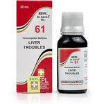 5 X Repl Dr. Advice No 61 (liver Troubles) (30ML) Homeopathic Drop. Fixed Price $45.18.