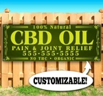 Cbd Oil Pain & Joint Relief Custom Ph # Advertising Vinyl Banner Flag Sign Usa. Fixed Price $147.74.