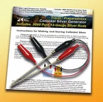 Colloidal Silver Generator Kit & .9999 (99.99%) Pure 12-GAUGE Wire Travel. Fixed Price $74.95.