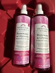 Heritage Store & Glycerin Hydrating Facial Mist Spray 2 Pk. Fixed Price $22.00.