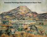 Decorative Art: 21 Cezanne Paintings On Glass Tile - You Choose The And Size. Fixed Price $24.98.