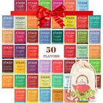 Stash Tea Bags Sampler 50 Count - Caffeinated Herbal Decaf Assortment Flavors. Fixed Price $17.95.