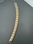 Smarter Lifestyle Magnetic Therapy Bracelet 8.5 Titanium Gold Tone Trim. Fixed Price $28.50.