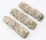 White Sage Smudge Stick Bundles 4": 3 Pack Lot + Guide For Cleansing Smudging. Fixed Price $8.20.