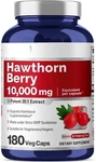 Hawthorn Berry 10000MG 180 Caps Heart Health/blood Pressure Crataegus Oxyacantha. Fixed Price $28.95.