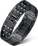 3X Magnetic Bracelets For Men Titanium Steel With Rows. Fixed Price $39.81.