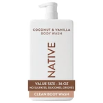 Native Body Wash For Women & Men, Coconut Vanilla, 36 Oz Pump Bottle, Sulfate-. Fixed Price $24.90.