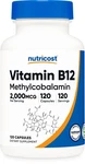 Nutricost Vitamin B12 (methylcobalamin) 2000MCG, 120 Capsules - Vegetarian. Fixed Price $11.95.
